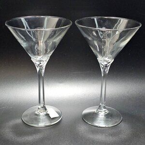 Libbey Domaine Martini Glasses 7" clear Gin drinks sophisticated cocktail party